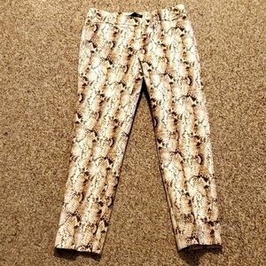 White House Black Market Snakeskin Print Pants Sz 6R